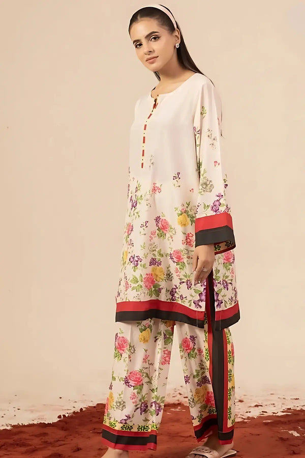 Spring Blossom – 2-Piece Floral Lawn Suit