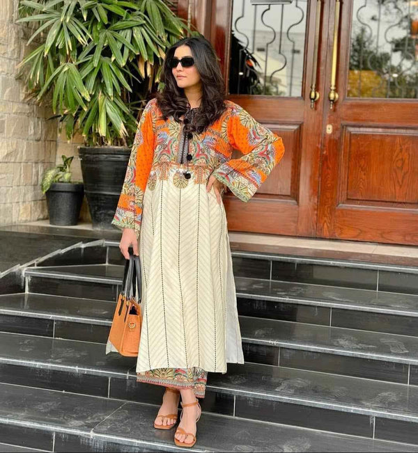 Imported BANADORA Printed Full Long Shirt with Same Printed Plazo