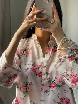 SUMMER CLEARANCE SALE : 2 PC LONG LENGTH EDITION CLASSIC LAWN- WITH FLORAL ELEGANT PRINTS