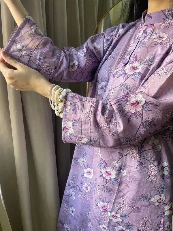 2 PC LONG LENGTH EDITION CLASSIC LAWN- WITH FLORAL ELEGANT PRINTS