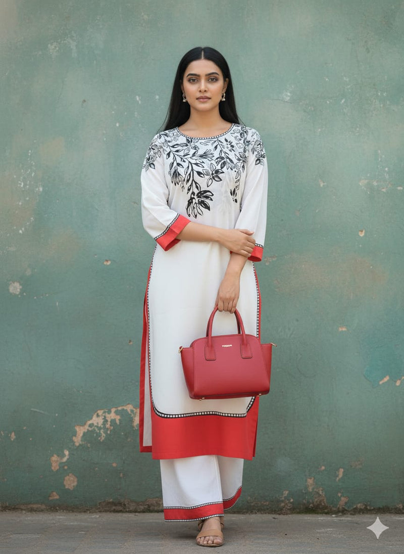 Sale offer on 2 Piece long length imported korian grip fabric with same printed trouser